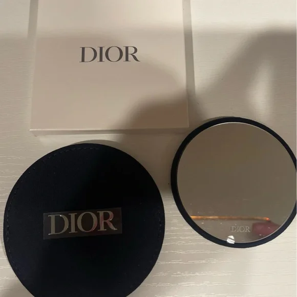 New Dior Navy Blue fabric mirror and case - Picture 9 of 10